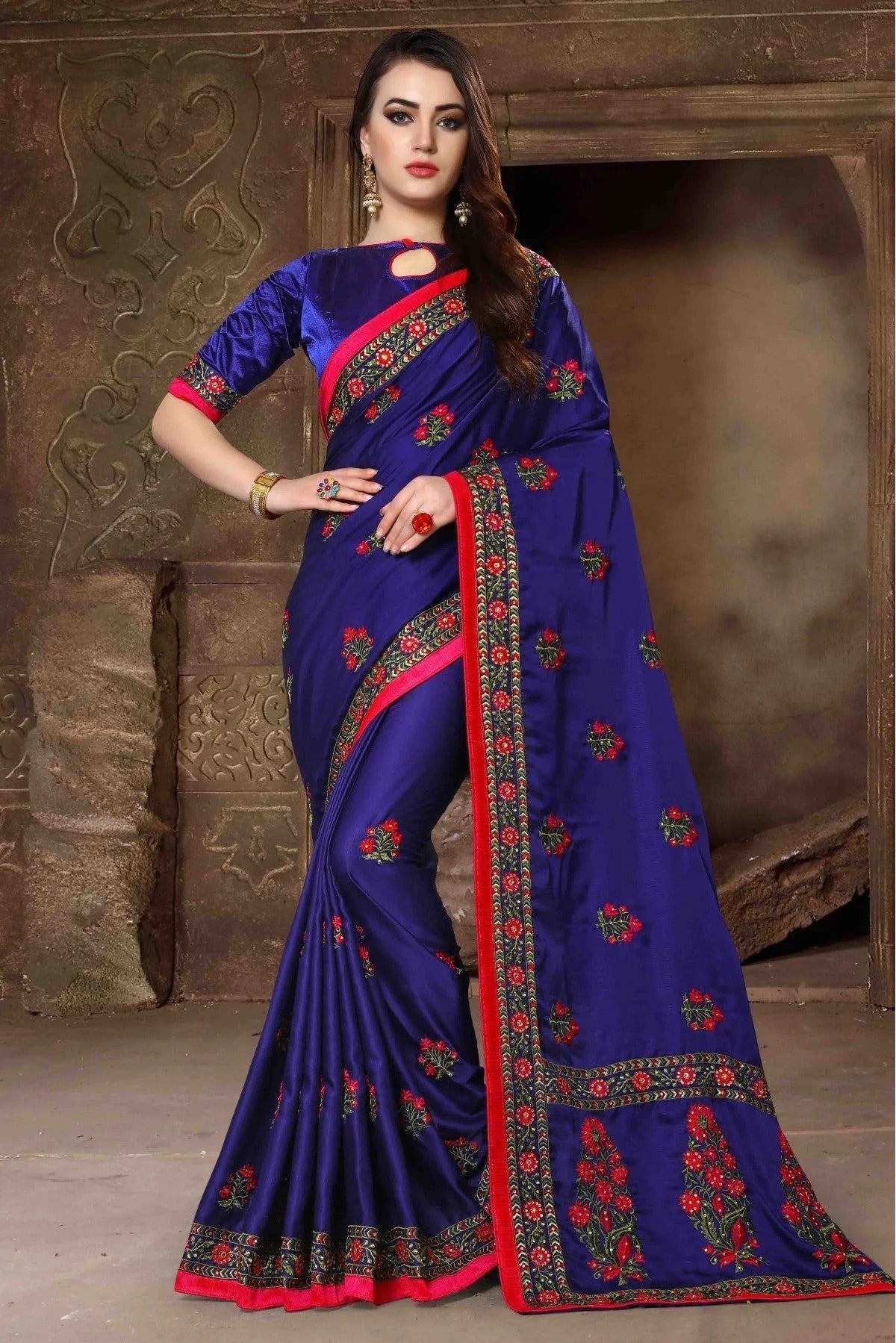 Blue Colour Silk Designer Saree SD1120446