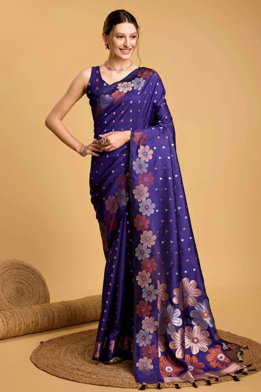 Blue Colour Silk Saree SD1110072