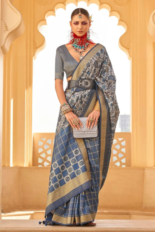 Blue Colour Silk Saree SD1110348