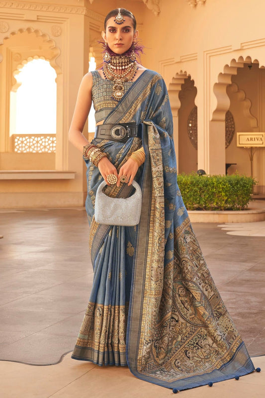 Blue Colour Silk Saree SD1110354