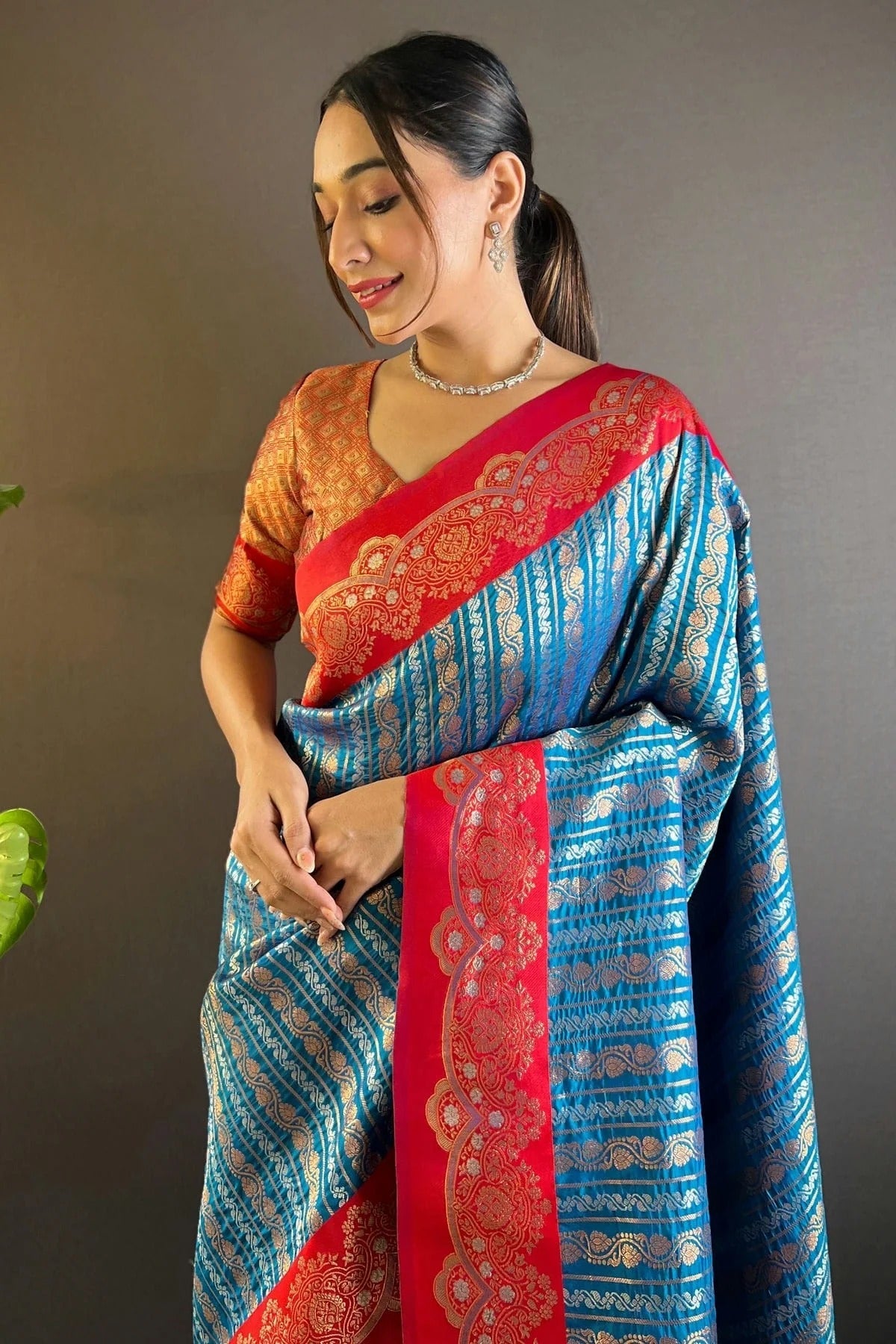 Blue Colour Silk Woven Work Saree SD1290027 A