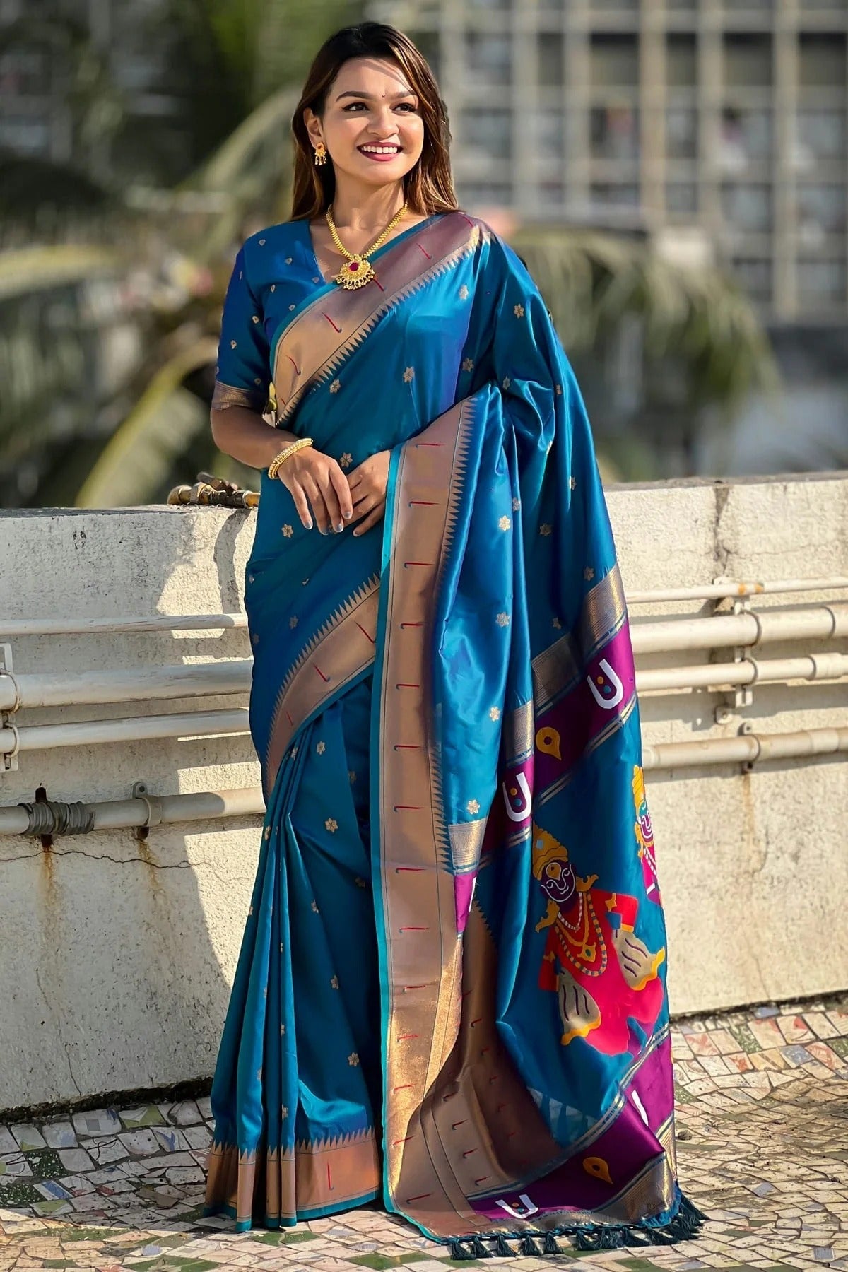 Blue Colour Soft Silk Paithani Saree SD1112188