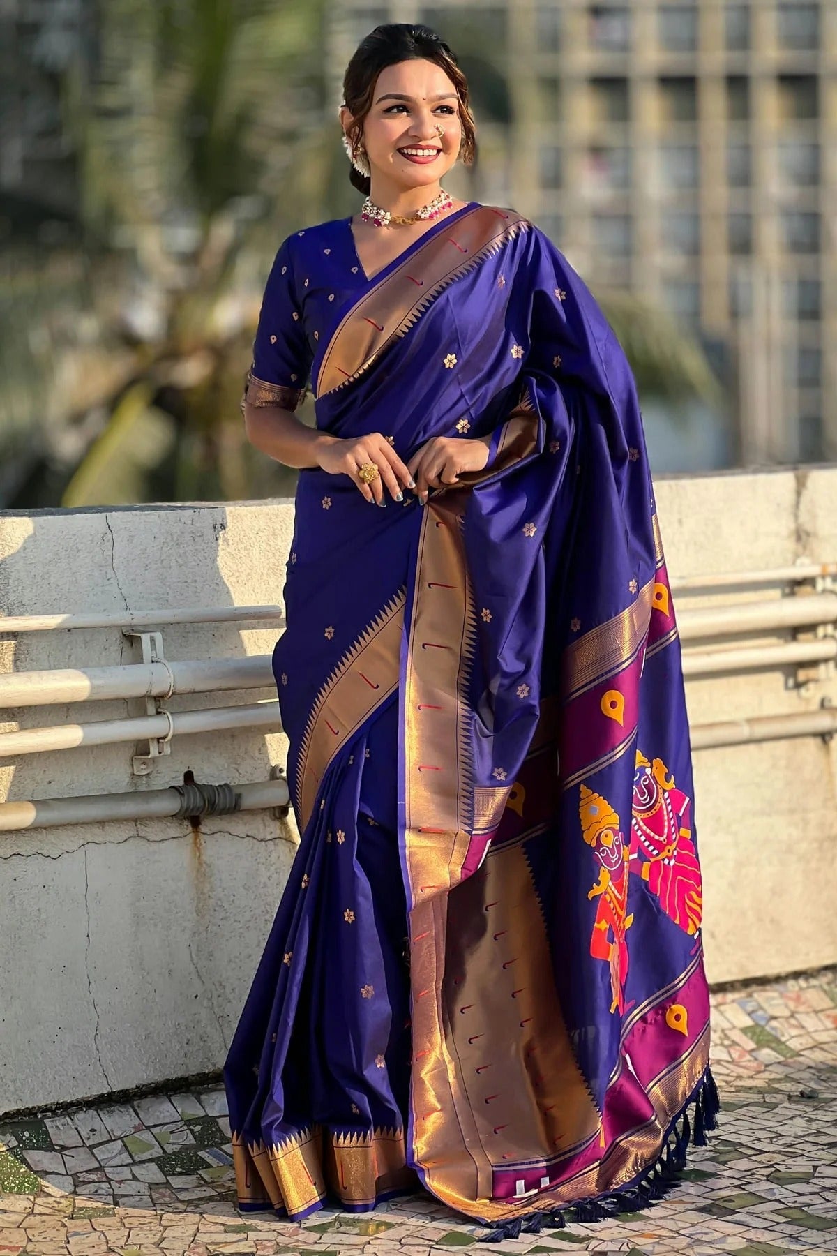 Blue Colour Soft Silk Paithani Saree SD1112190