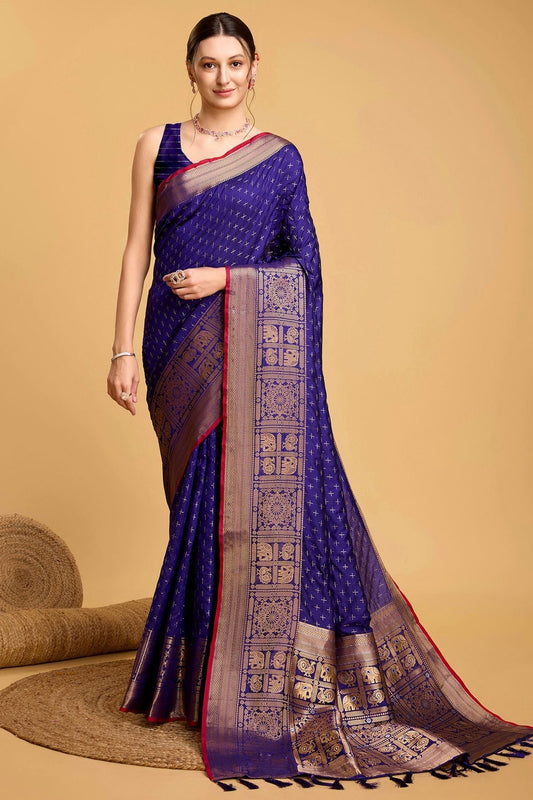 Blue Colour Soft Silk Saree SD1110061
