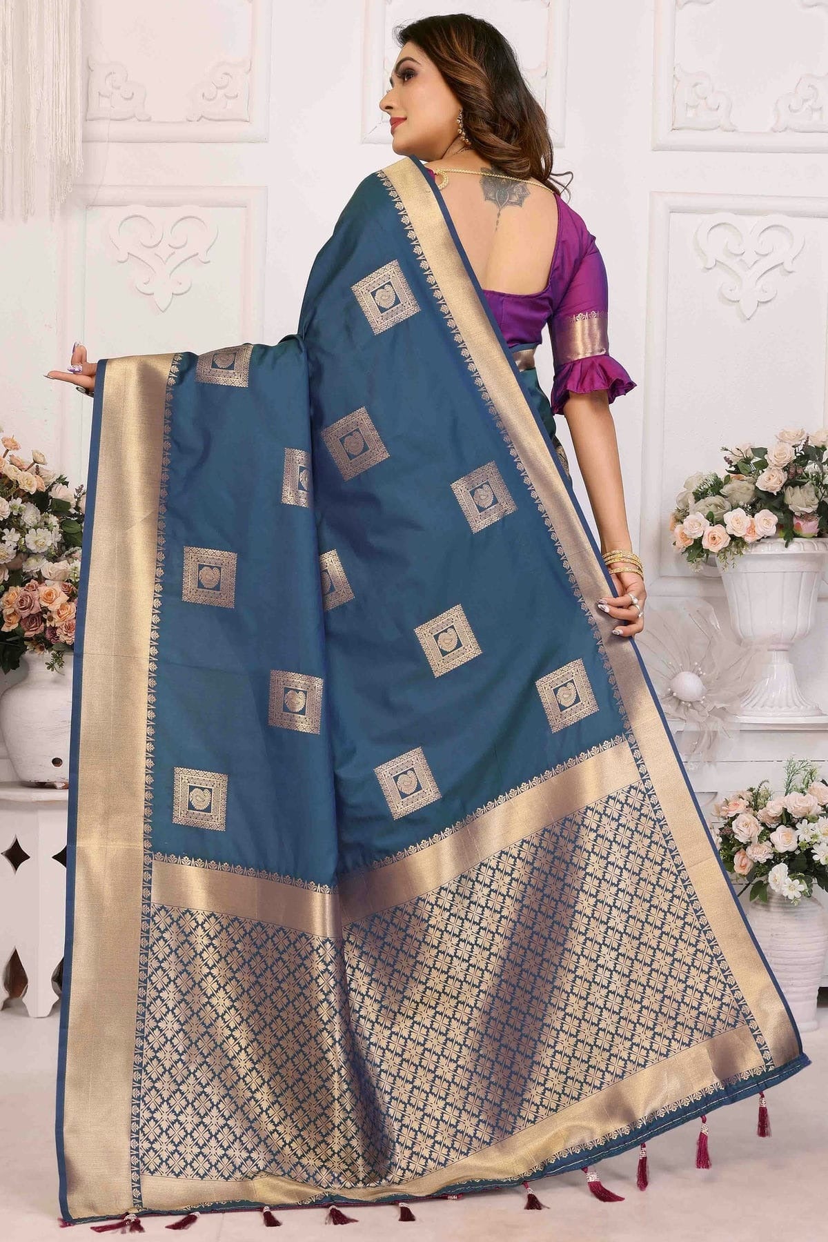 Blue Colour Soft Silk Traditional Saree SD1113101 A