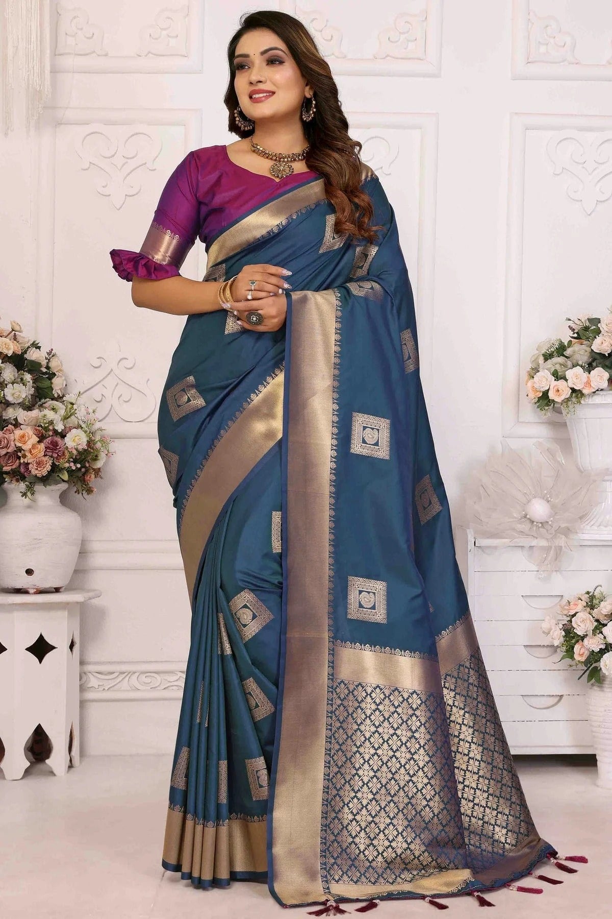 Blue Colour Soft Silk Traditional Saree SD1113101