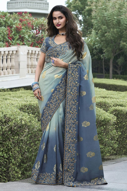 Blue Colour Tissue Silk Designer Saree SD1110961