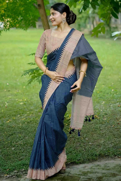 Blue Colour Tussar Silk Traditional Saree SD1260067 A