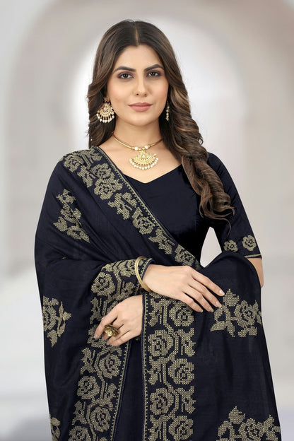 Blue Colour Vichitra Silk Designer Saree LC1121378 A