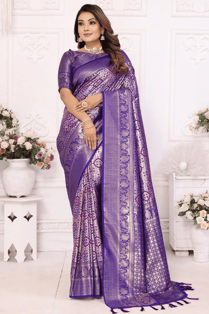 Blue Colour Woven Work Banarasi Silk Traditional Saree SD1250242