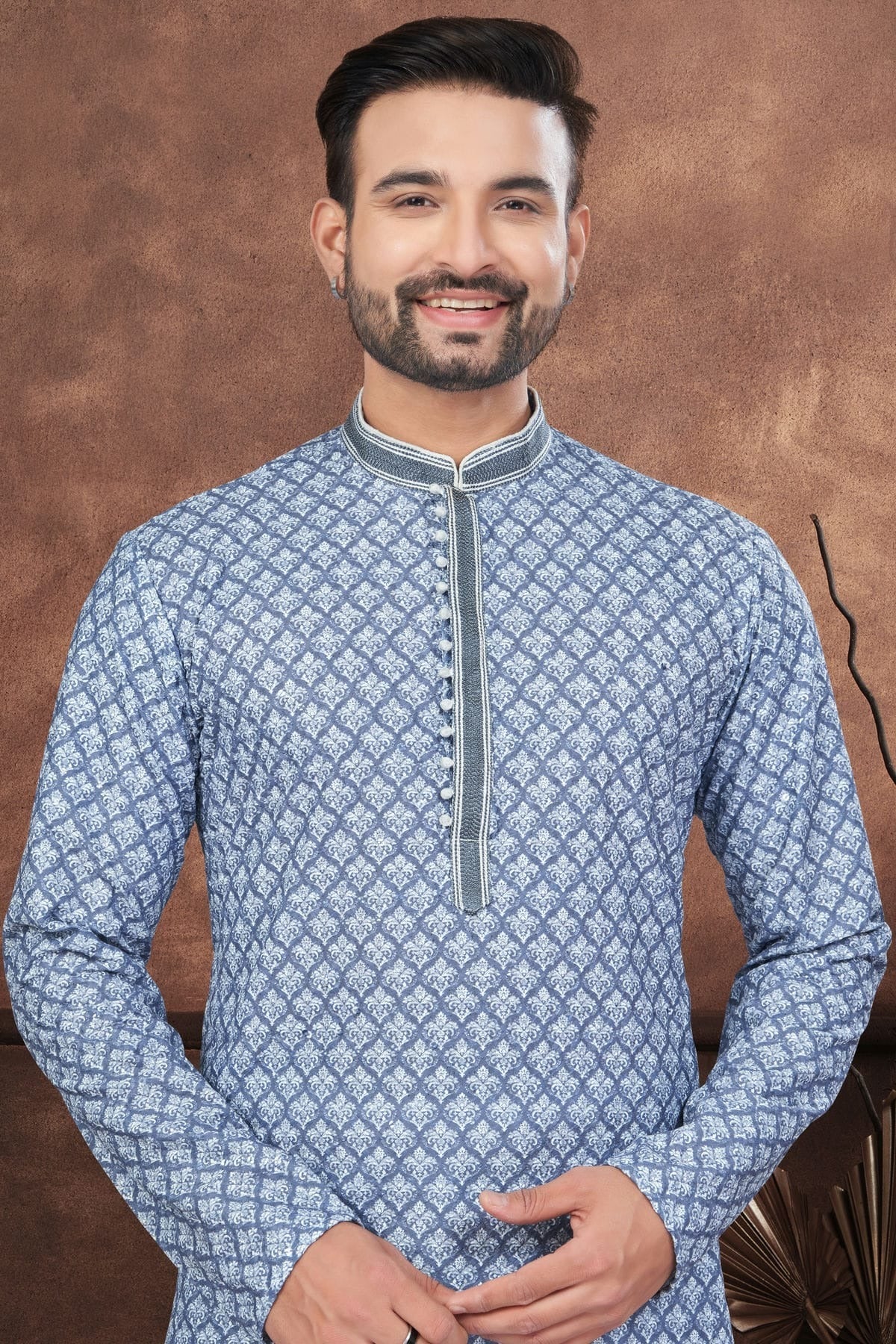 Blue Soft Rayon Kurta Pajama KP1040682 A