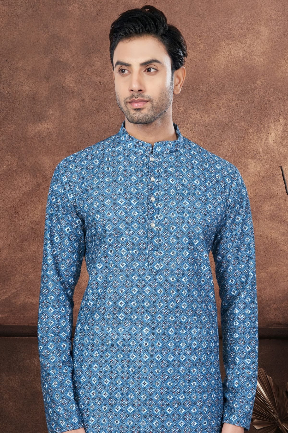 Blue Soft Rayon Kurta Pajama KP1040683 A