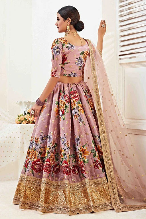 Brown Colour Banglori Satin Designer Lehenga Choli LC1240029 A