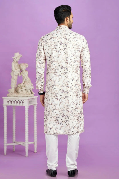 Brown Colour Cotton Pintex Work Kurta Pajama KP1230194 B
