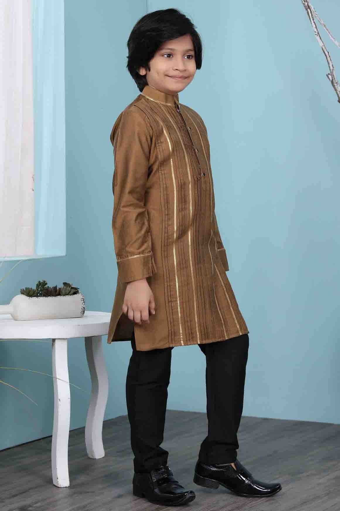 Brown Colour Cotton Silk Kurta Pajama BW1070084 B