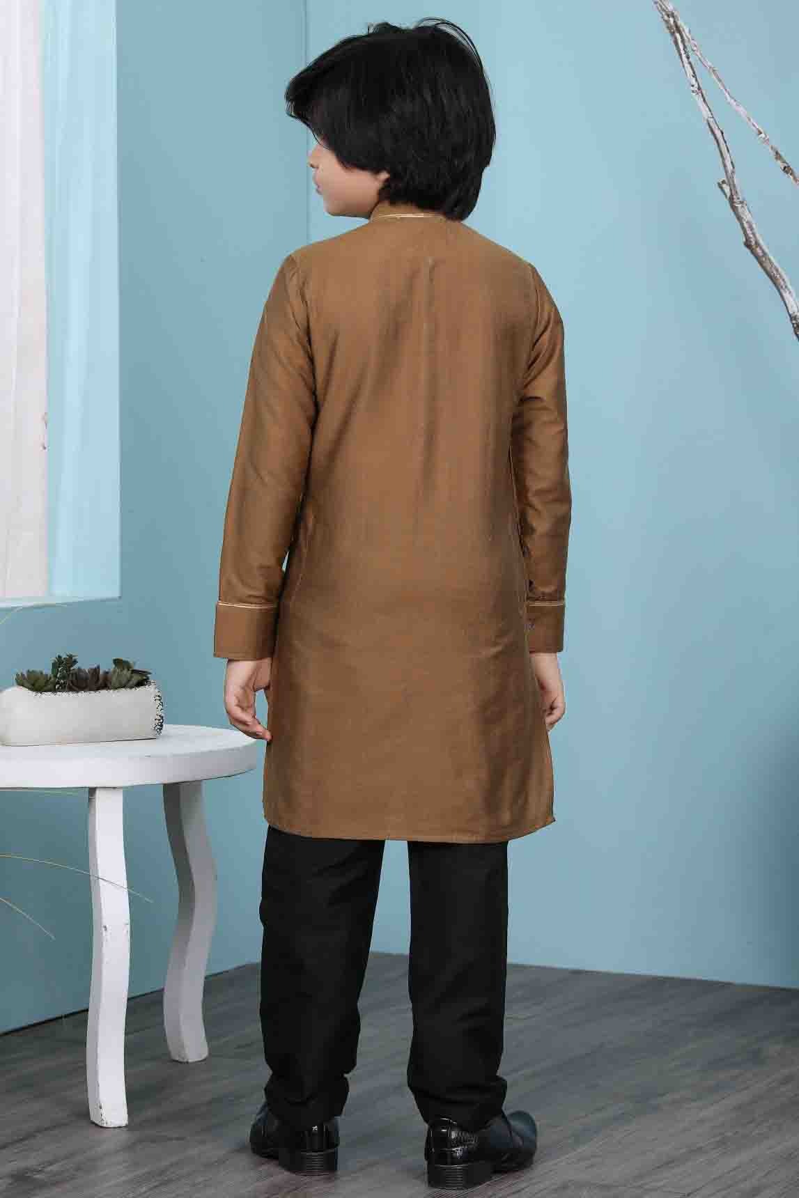 Brown Colour Cotton Silk Kurta Pajama BW1070084 C