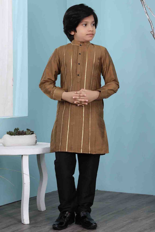 Brown Colour Cotton Silk Kurta Pajama BW1070084