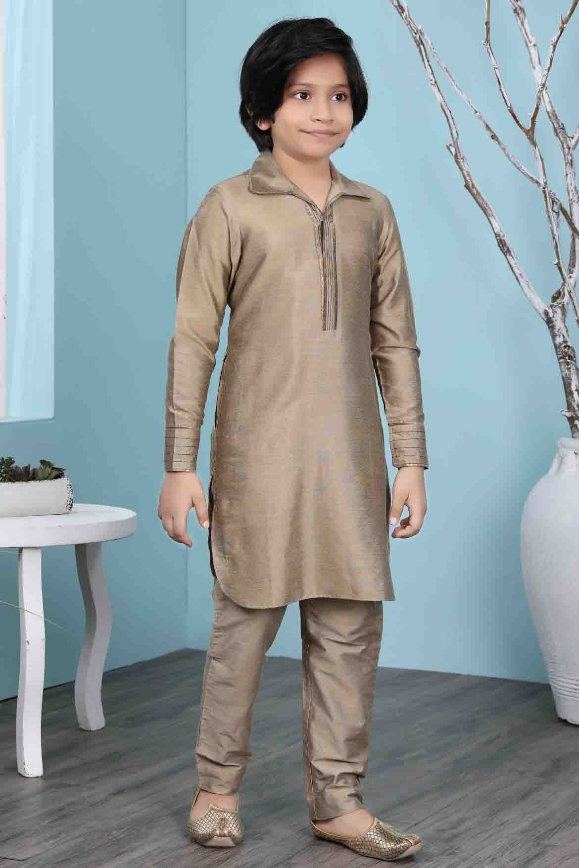 Brown Colour Cotton Silk Kurta Pajama BW1070090 B