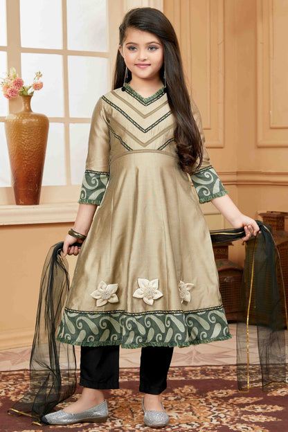 Brown Colour Cotton Silk Pant Style Suit GW1070781