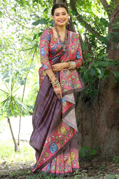 Brown Colour Cotton Silk Traditional Saree SD1260082 A