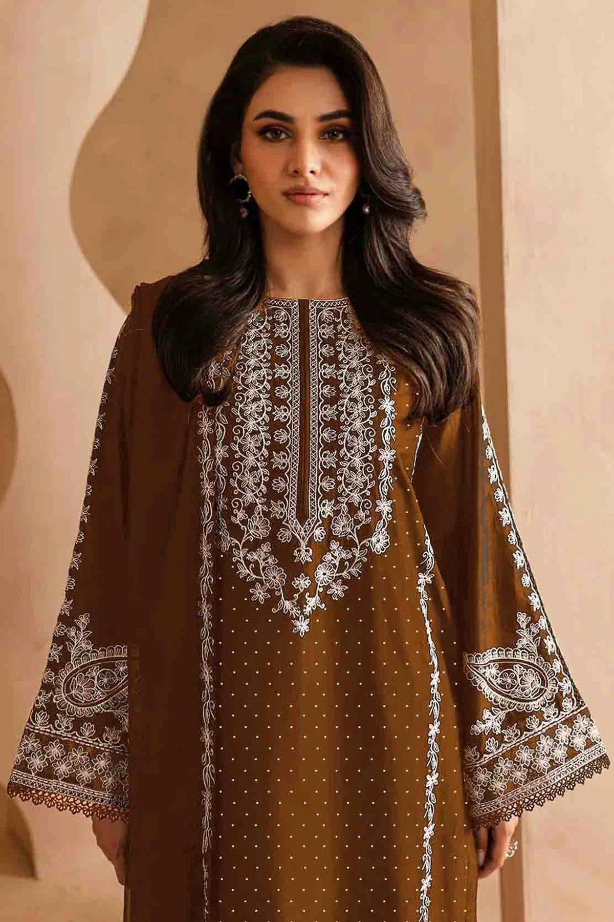Brown Colour Faux Georgette Pakistani Suit SM1140812 A