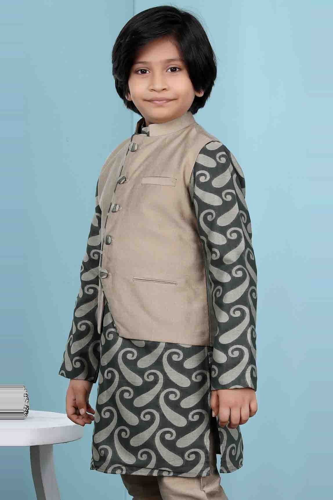 Brown Colour Handloom Silk Jacket BW1070146 A