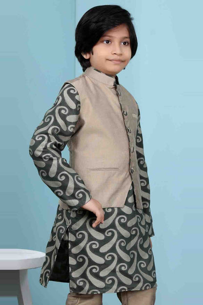Brown Colour Handloom Silk Jacket BW1070146 B