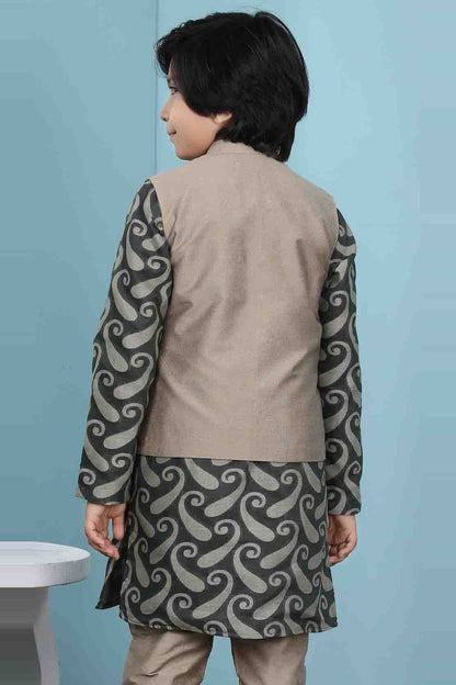 Brown Colour Handloom Silk Jacket BW1070146 C