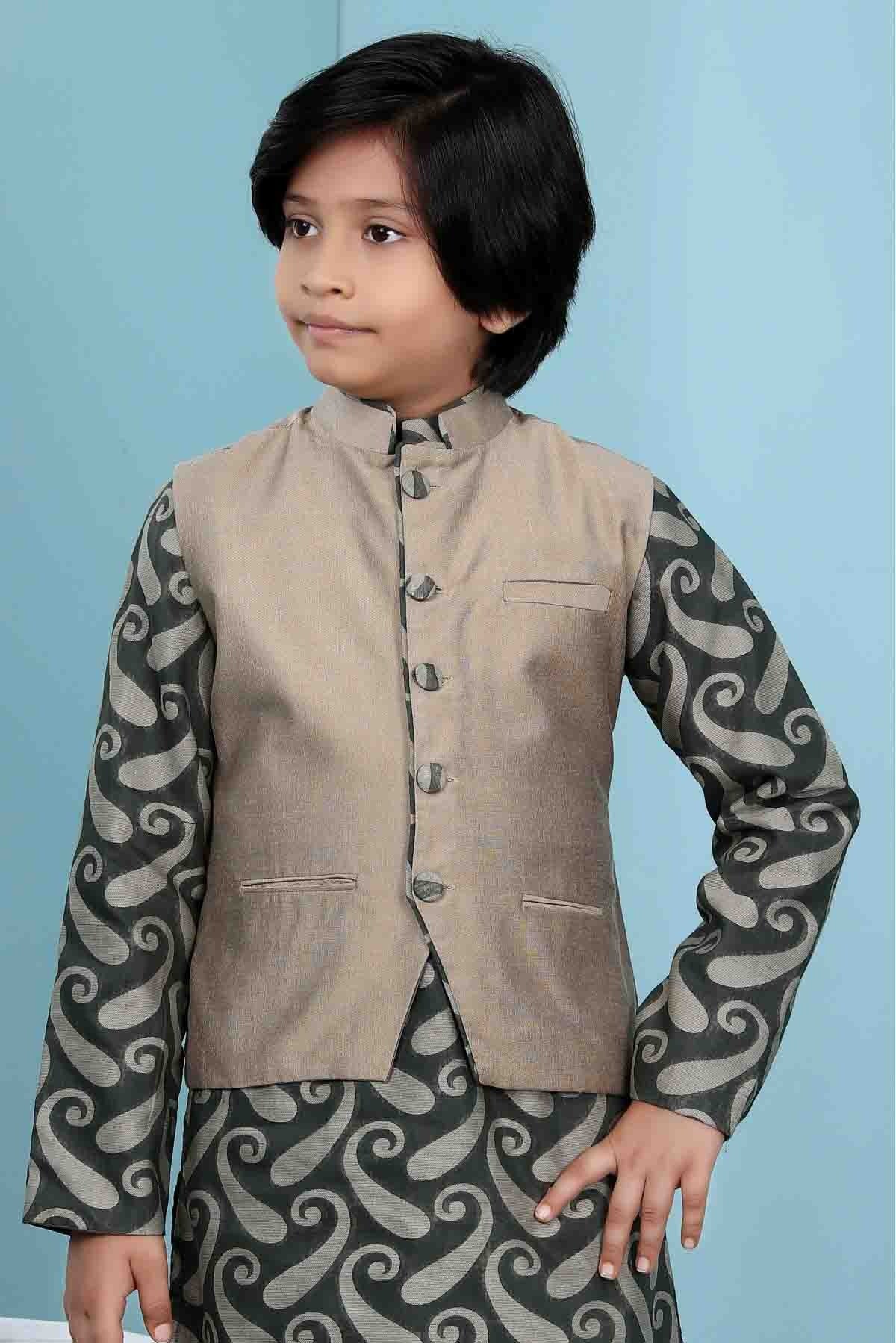 Brown Colour Handloom Silk Jacket BW1070146