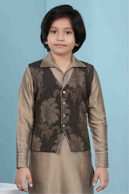 Brown Colour Handloom Silk Jacket BW1070150