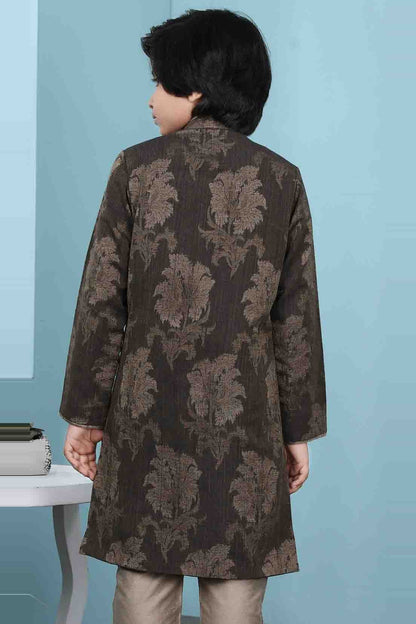 Brown Colour Handloom Silk Jacket BW1070151 C