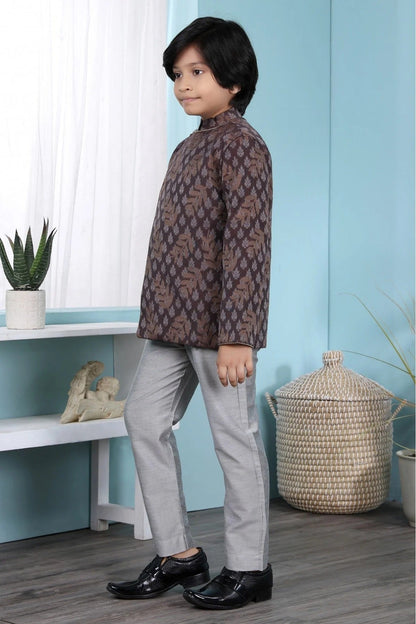 Brown Colour Handloom Silk Sherwani BW1070075 A