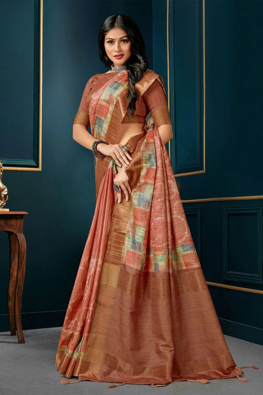 Brown Colour Kotha Silk Traditional Saree LC1121656