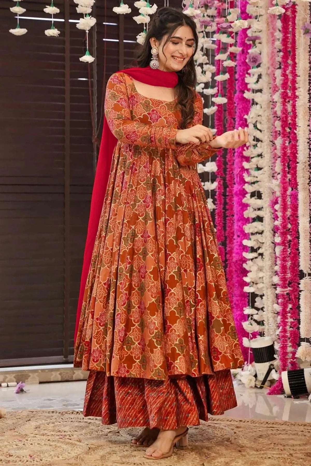 Brown Colour Muslin Stitched Salwar Suit SS1111430 A