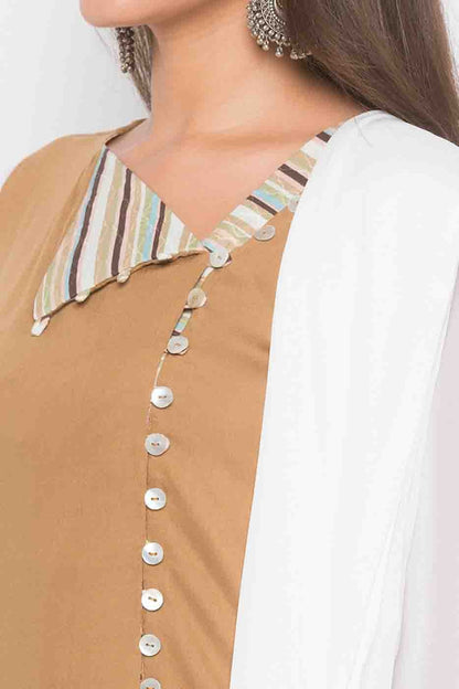 Brown Colour Plus Size Stitched Cotton Embroidery Palazzo Pant Suit BW1070266 B