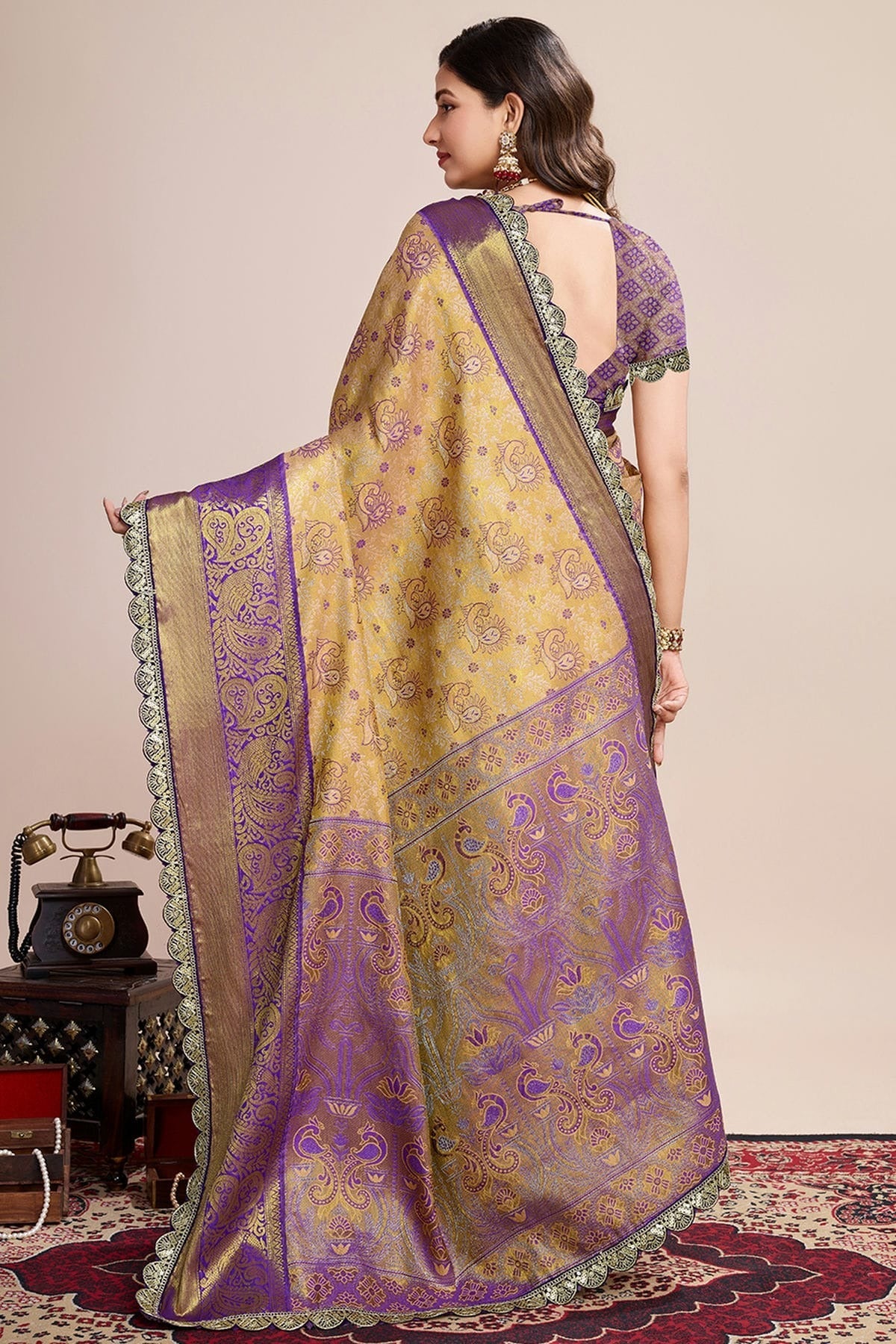 Brown Colour Soft Silk Saree SD1112757 A