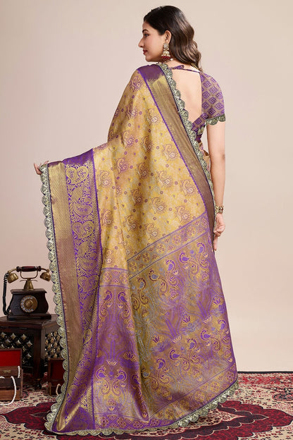 Brown Colour Soft Silk Saree SD1112757 A