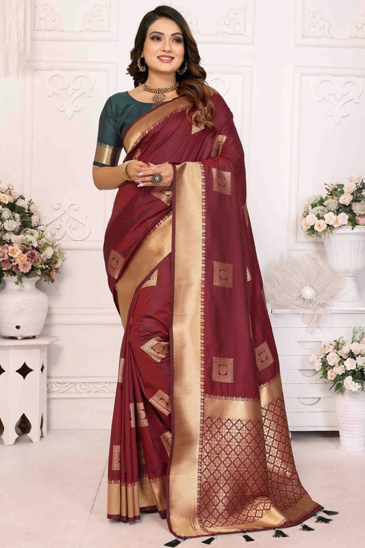 Brown Colour Soft Silk Traditional Saree SD1113103
