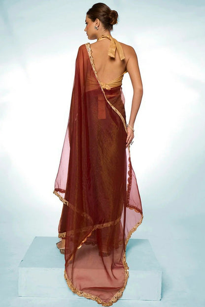 Brown Colour Tissue Designer Saree SD1111674 A