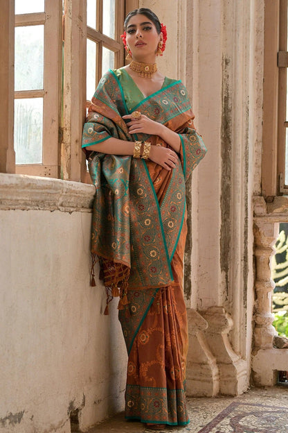 Brown Colour Woven Work Banarasi Silk Saree SD1260001 A