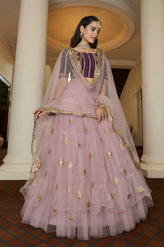 Butterfly Net Designer Lehenga Choli In Lavender Colour LC1270047 A