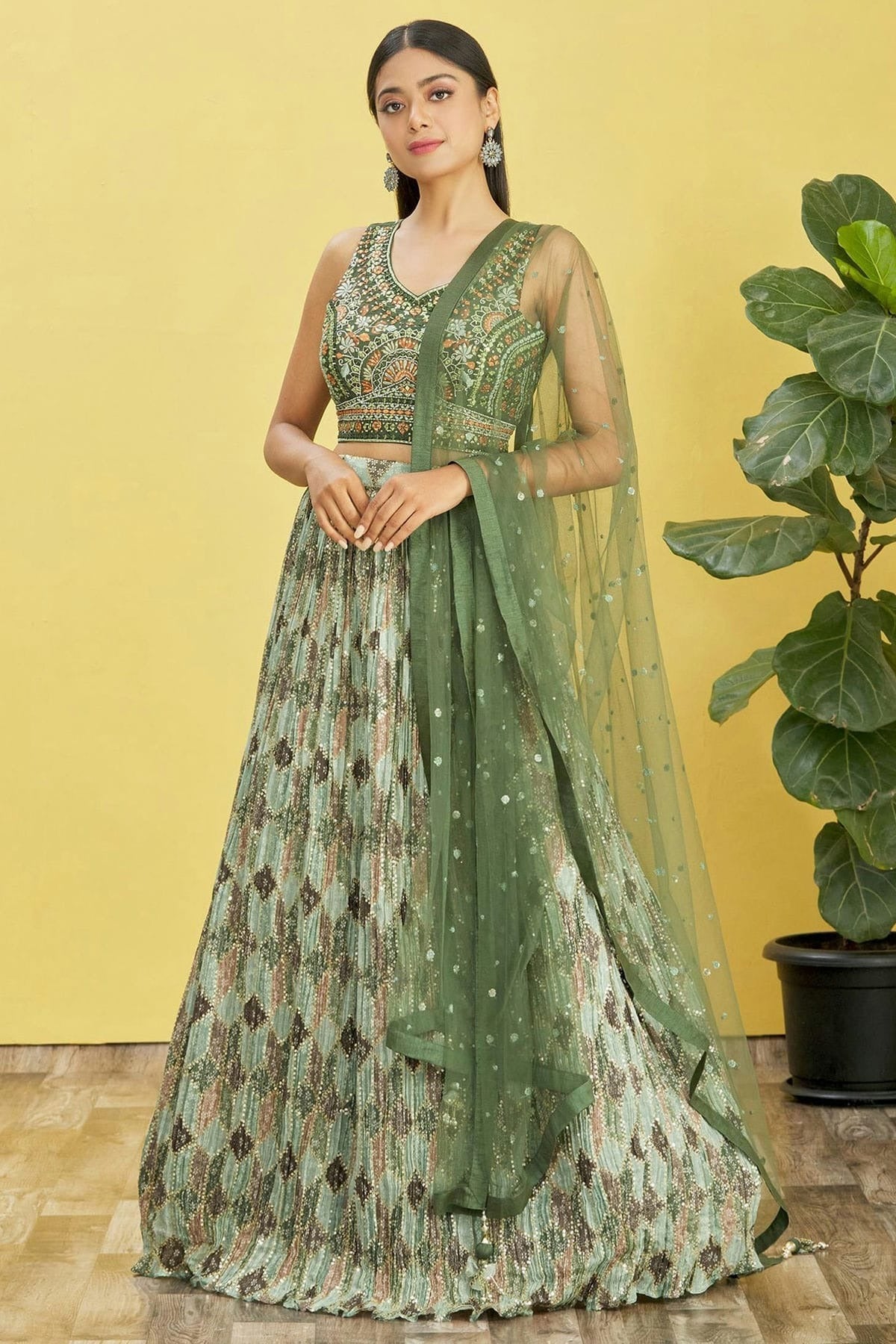 Chinnon Embroidery A Line Lehenga Choli LC1010248