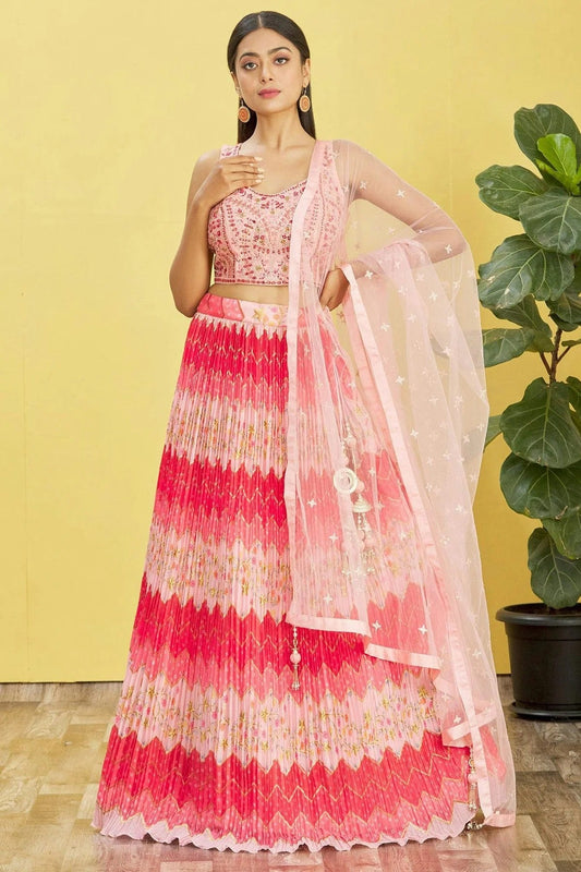 Chinnon Embroidery A Line Lehenga Choli LC1010249
