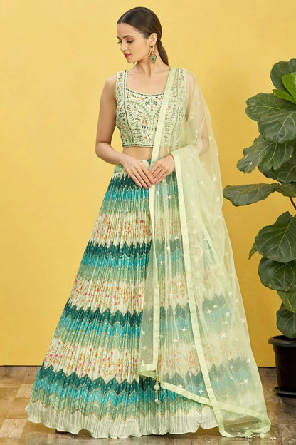 Chinnon Embroidery A Line Lehenga Choli LC1010250