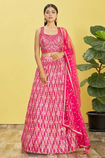 Chinnon Embroidery A Line Lehenga Choli LC1010251