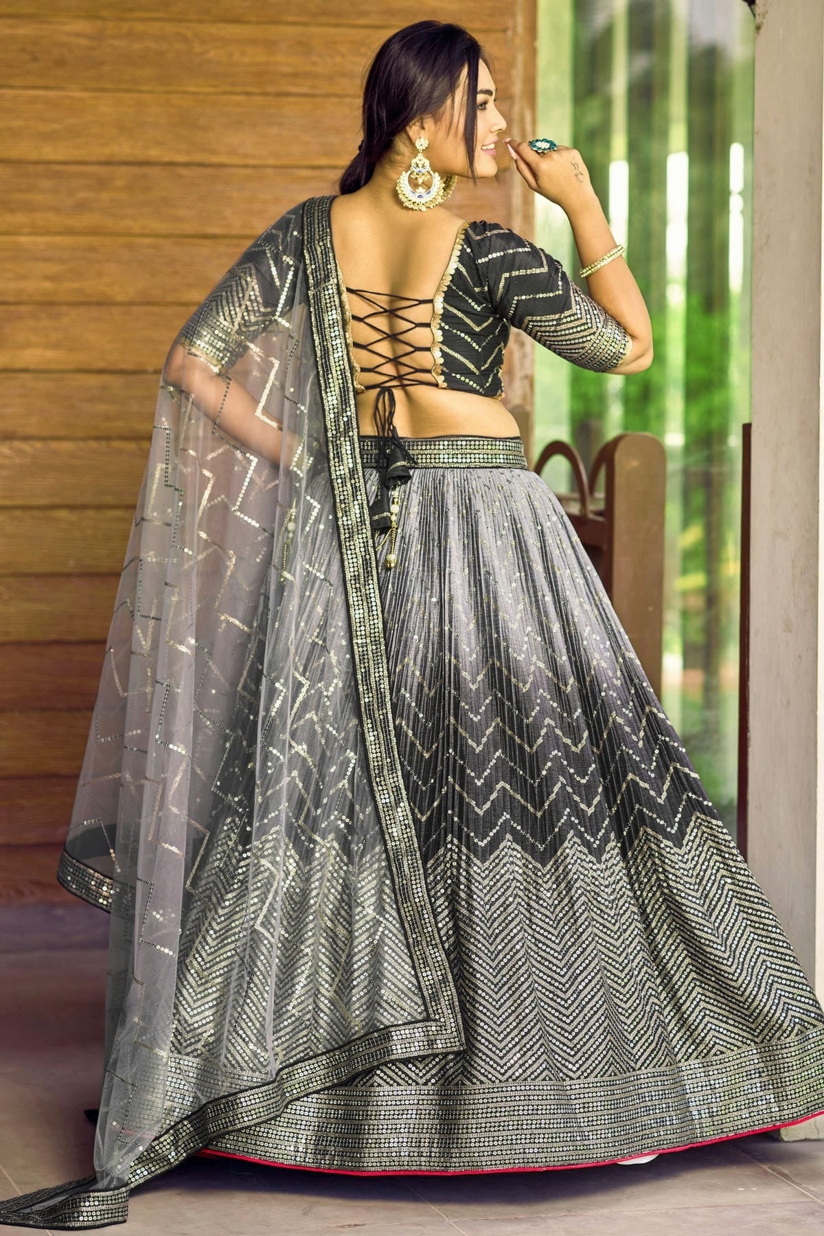 Chinon Embroidery A Line Lehenga Choli LC1010235 A