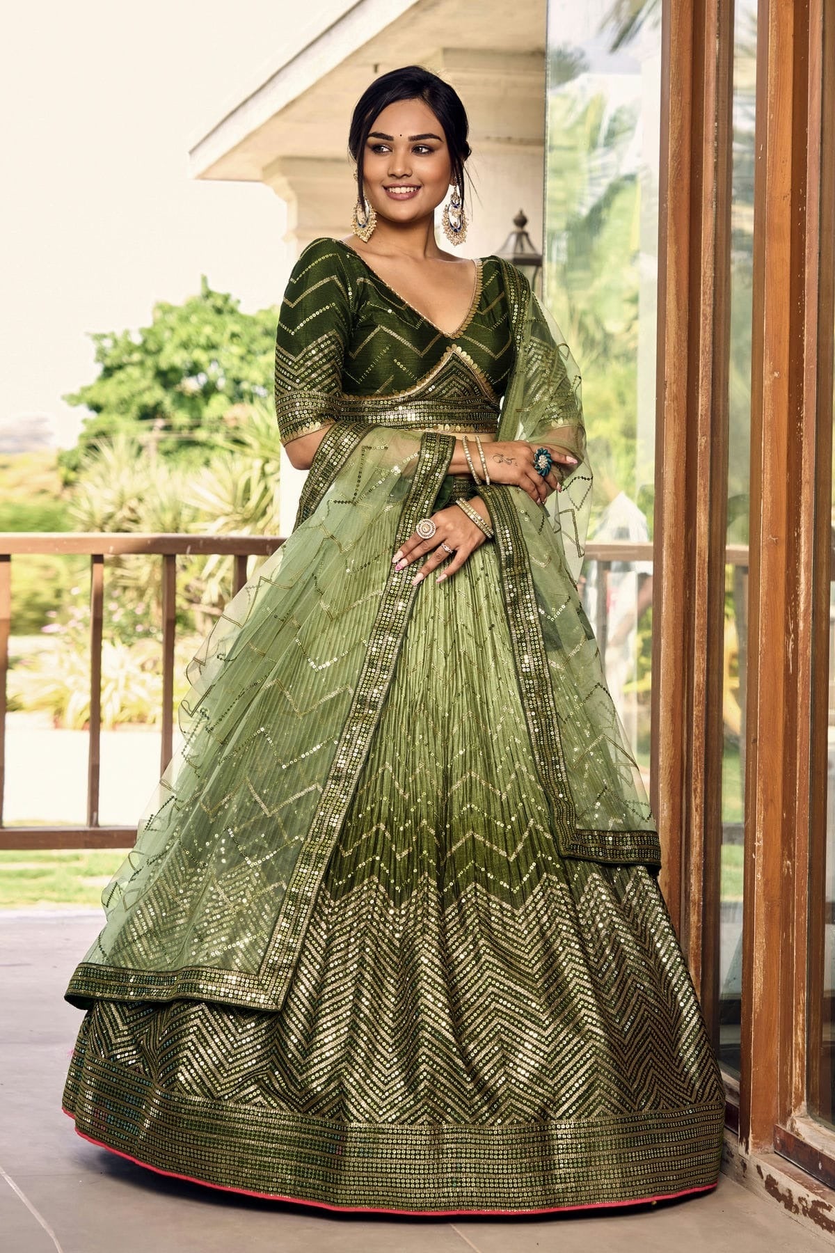 Chinon Embroidery A Line Lehenga Choli LC1010237