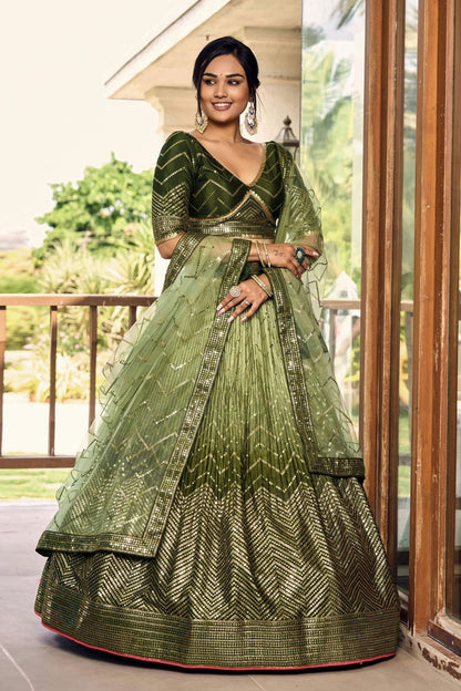 Chinon Embroidery A Line Lehenga Choli LC1010237