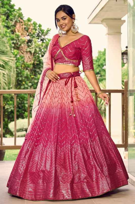 Chinon Embroidery A Line Lehenga Choli LC1010238