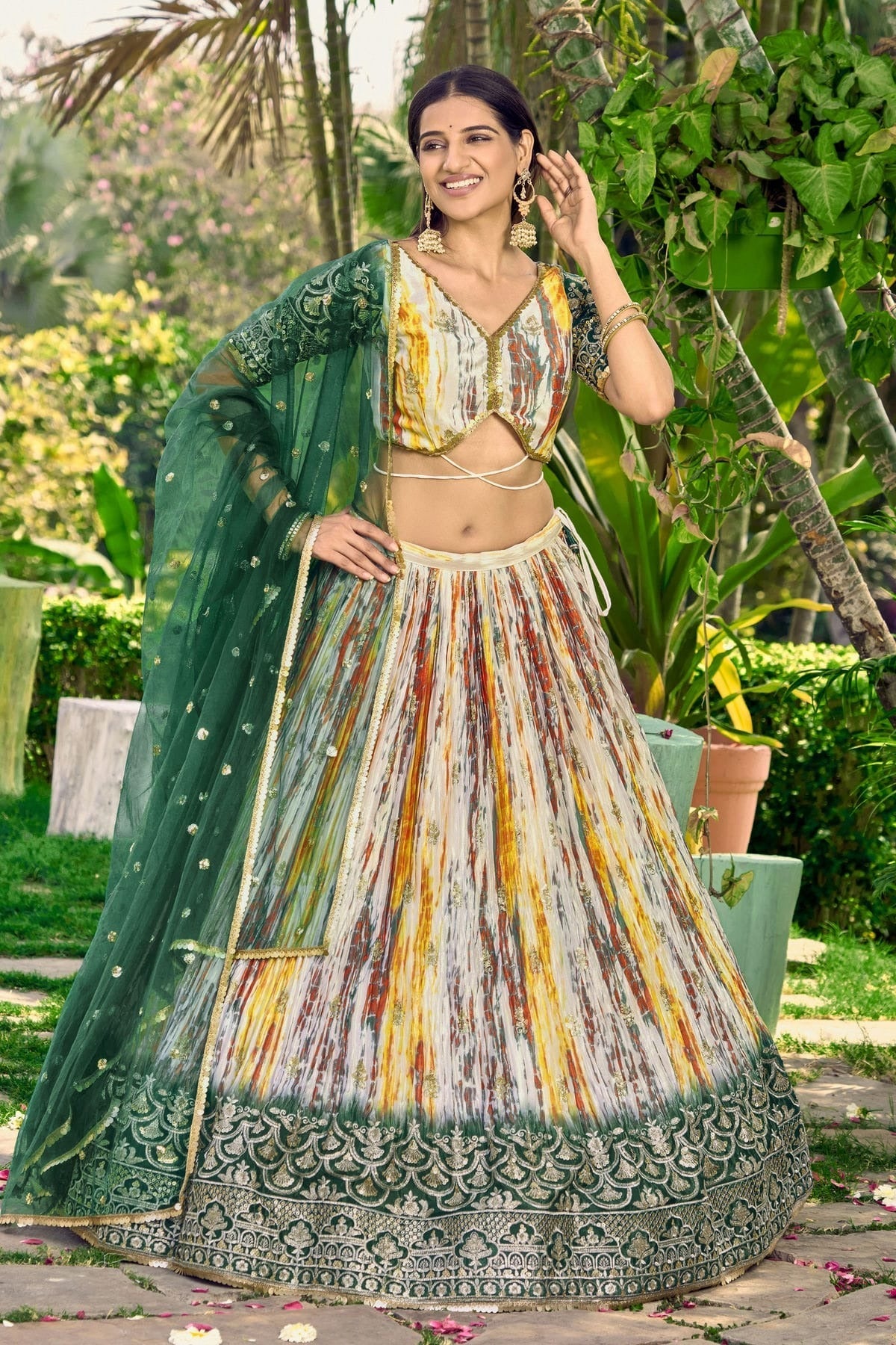 Chinon Embroidery A Line Lehenga Choli LC1010241